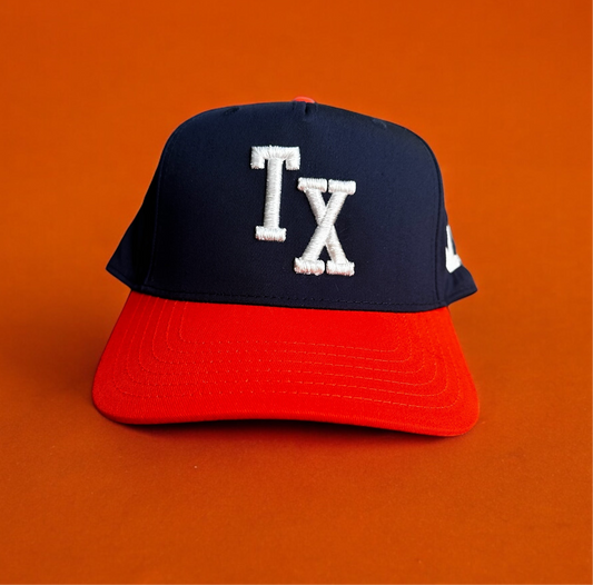TX SnapBack Hat (Navy/Orange)