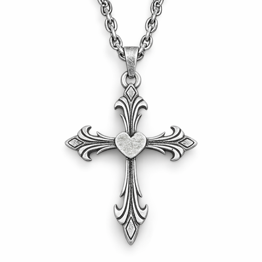Heartburst Cross Necklace
