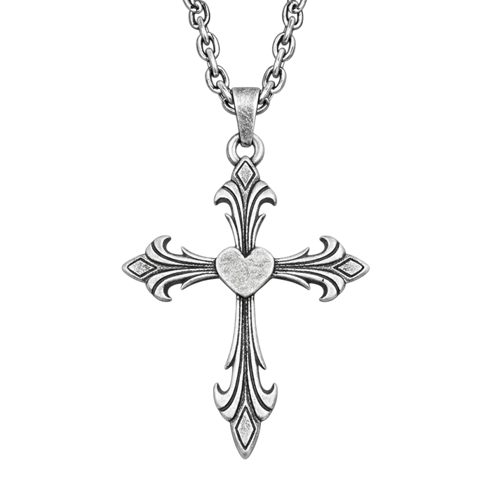 Heartburst Cross Necklace